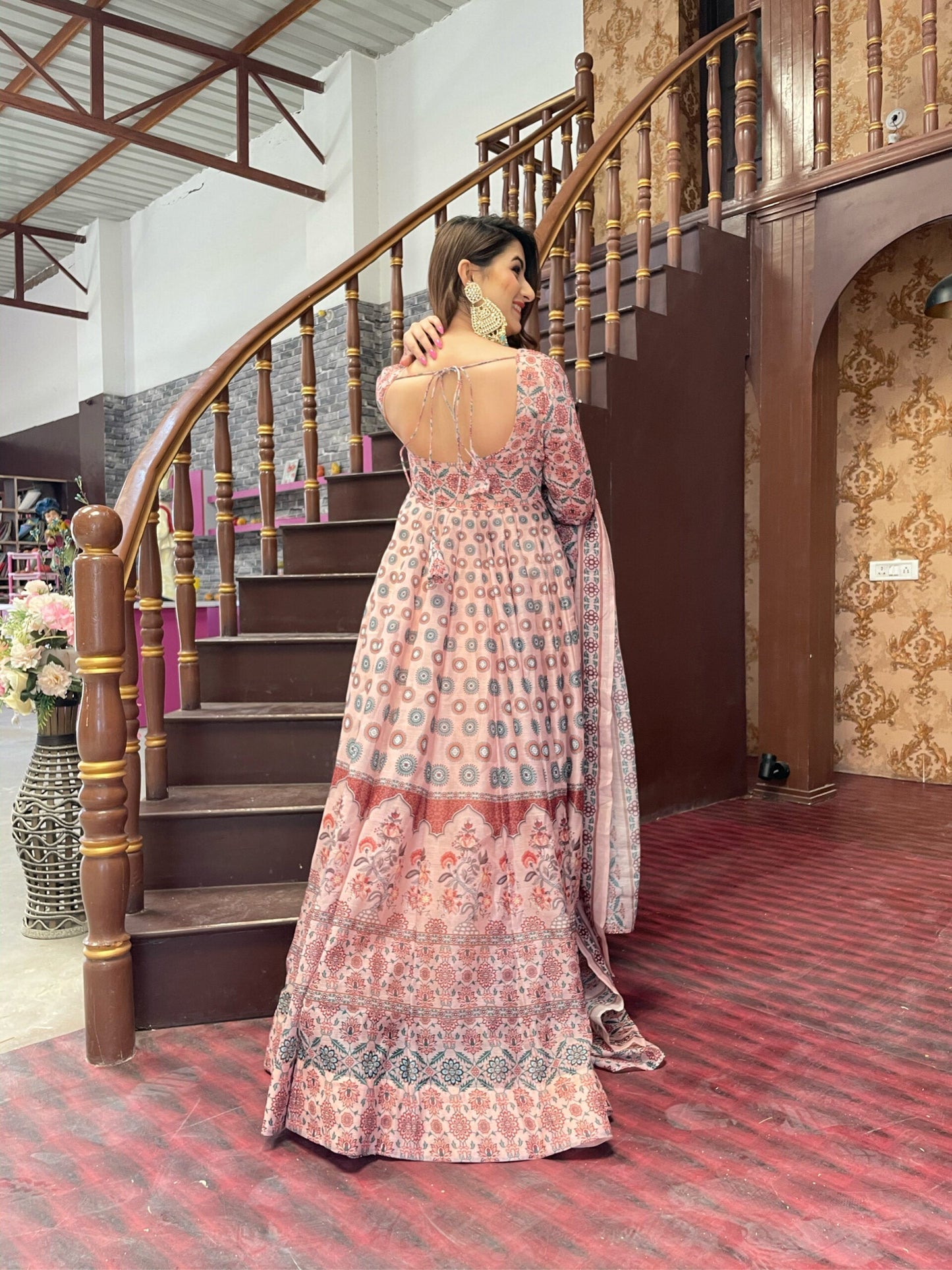 gajra chanderi set